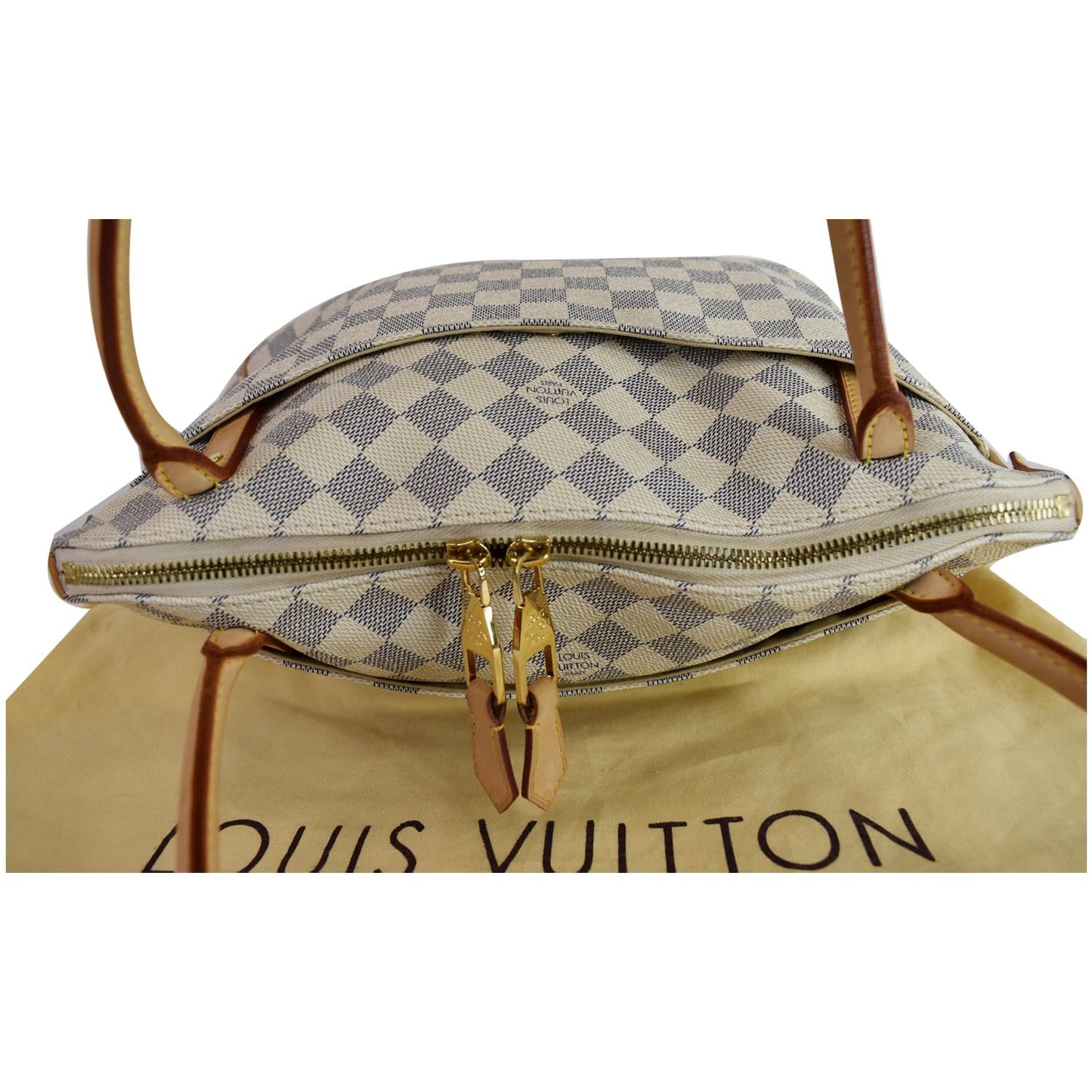 LOUIS VUITTON Figheri PM Damier Azur Shoulder Bag White