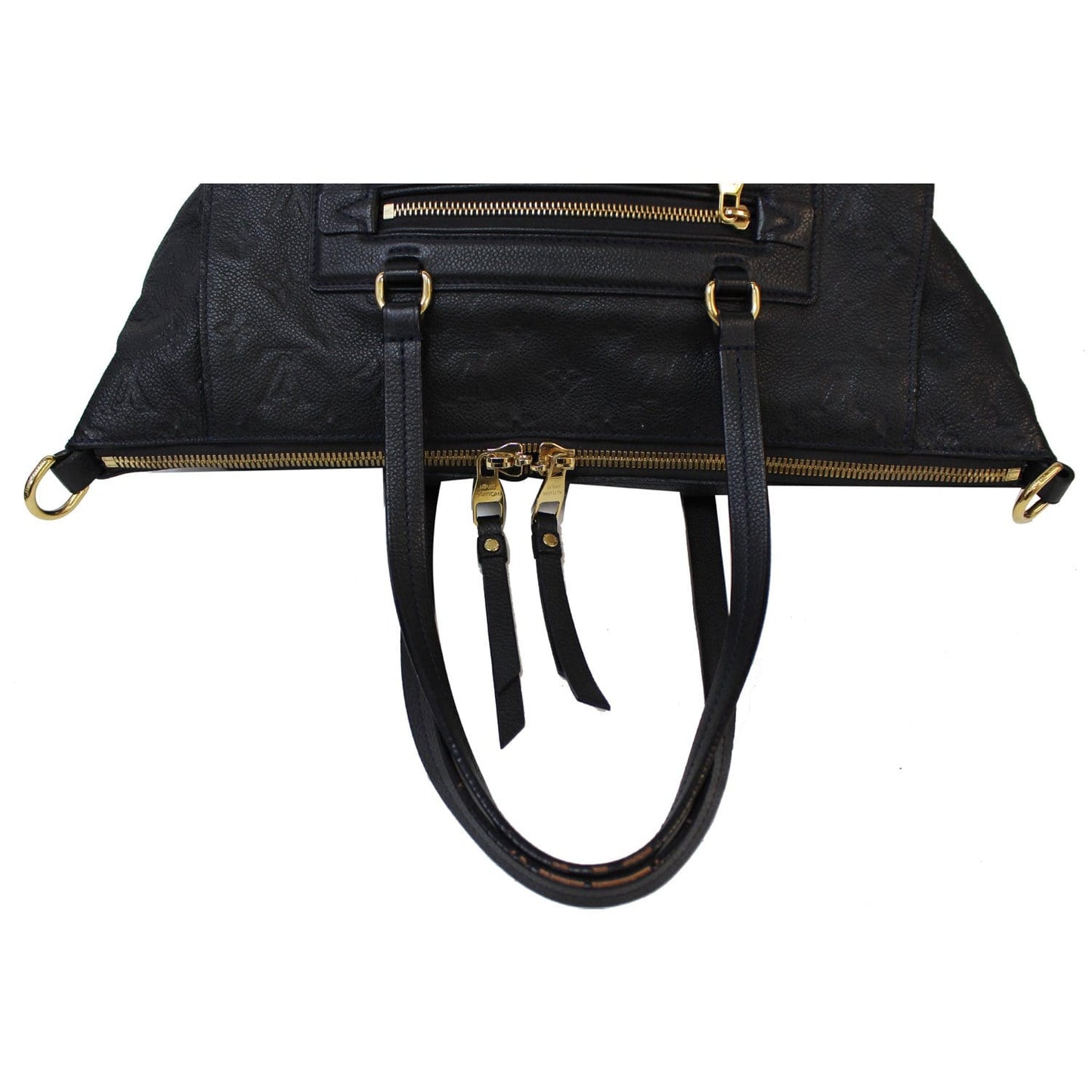 LOUIS VUITTON Lumineuse PM Monogram Empreinte Leather Shoulder Bag Black