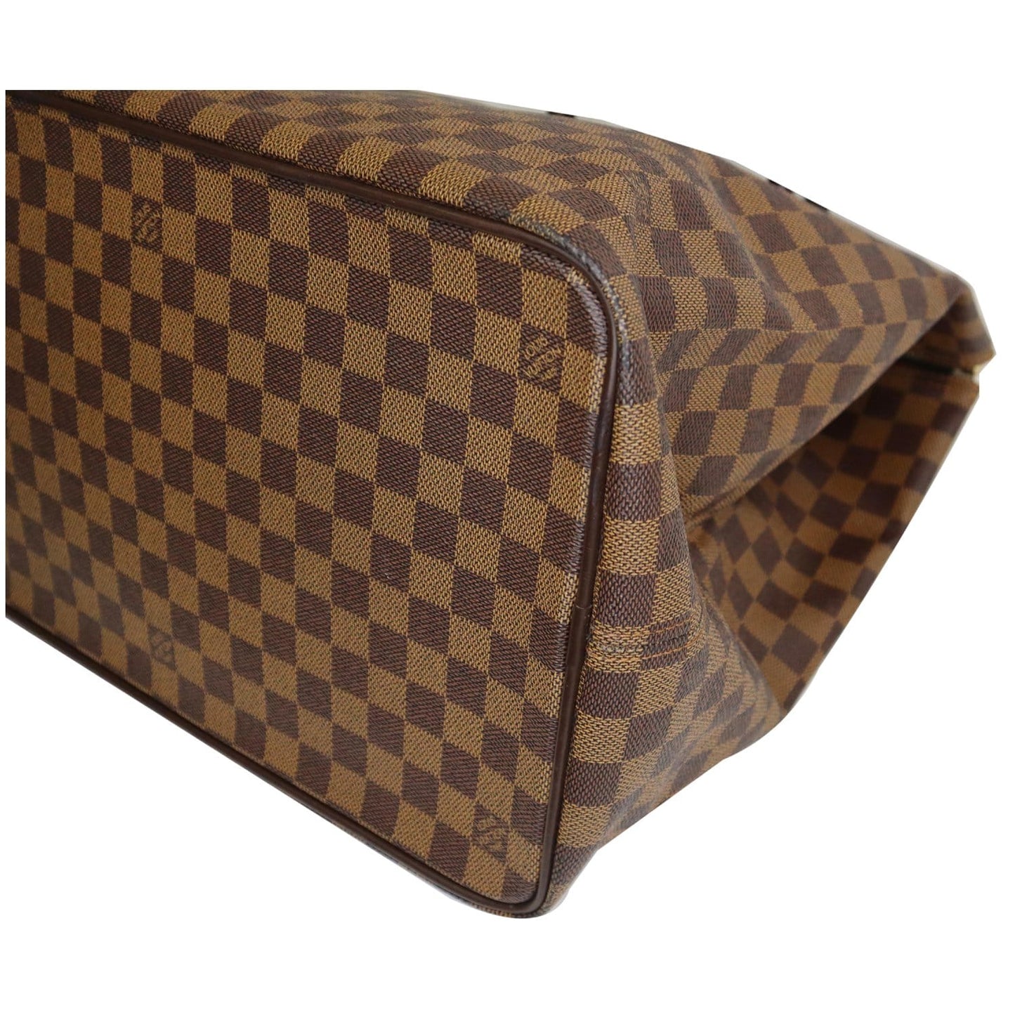 LOUIS VUITTON Greenwich PM Damier Ebene Travel Tote Bag Brown