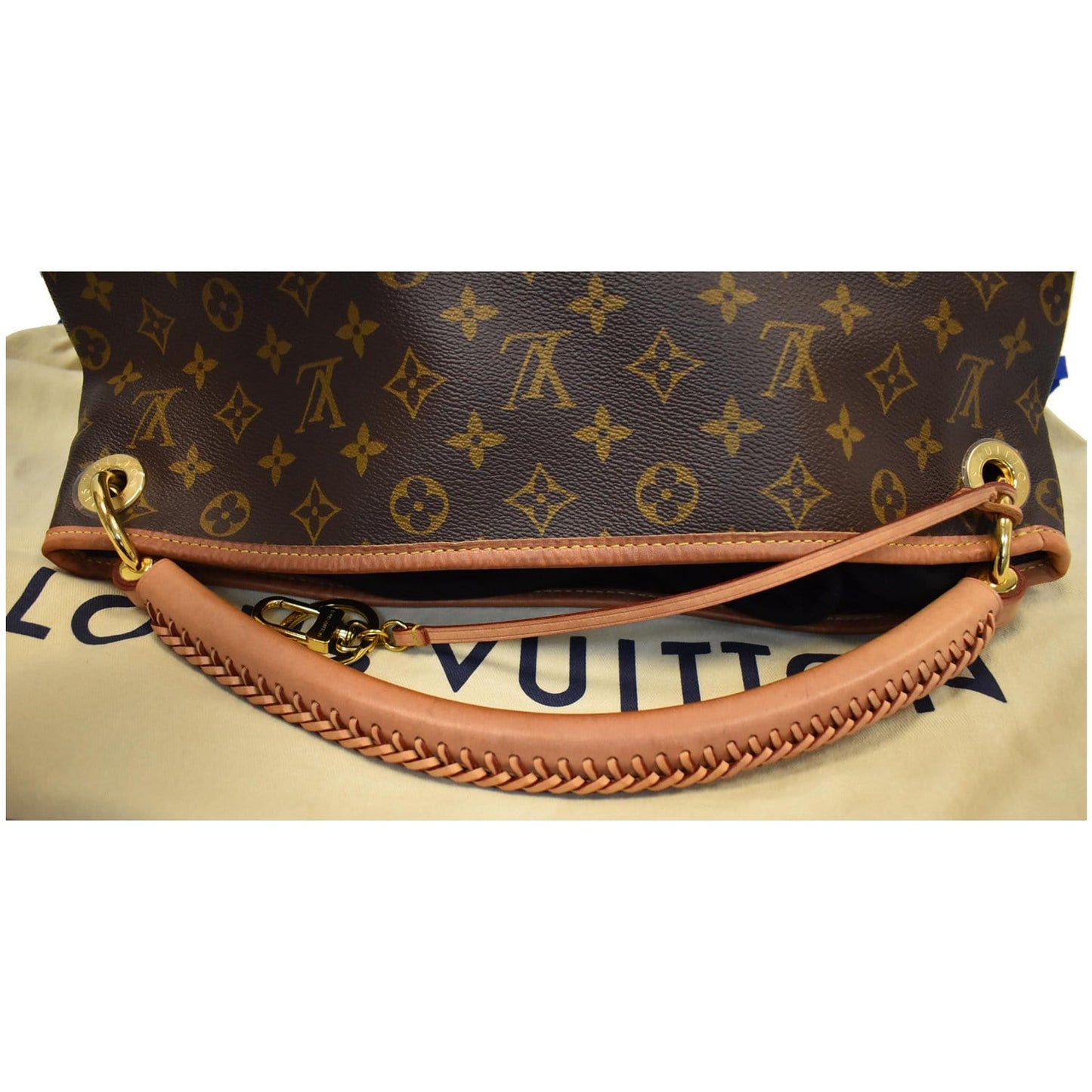 LOUIS VUITTON Artsy MM Monogram Canvas Hobo Bag Brown