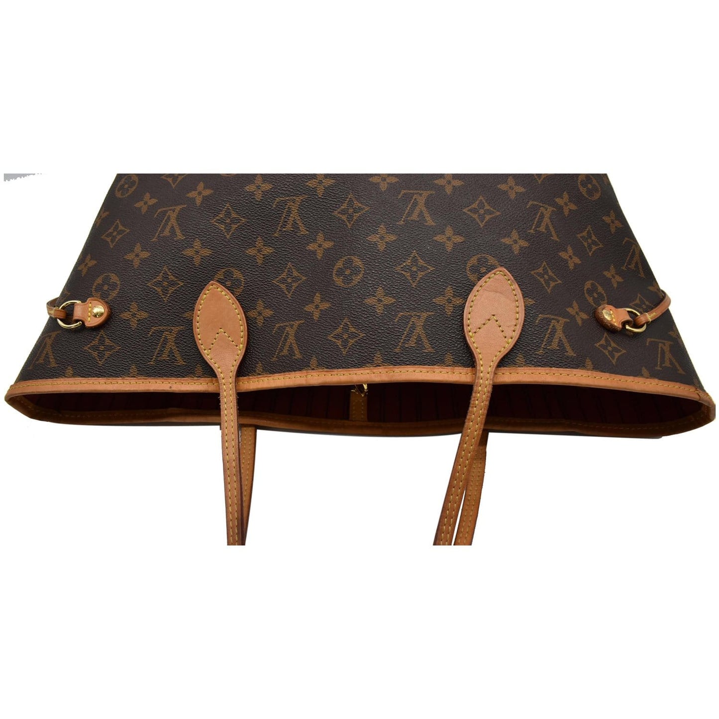 LOUIS VUITTON Neverfull MM Monogram Canvas Tote Bag Brown
