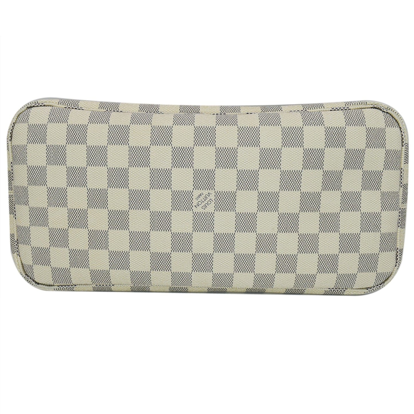 LOUIS VUITTON Neverfull MM Damier Azur Tote Bag Rose Ballerine