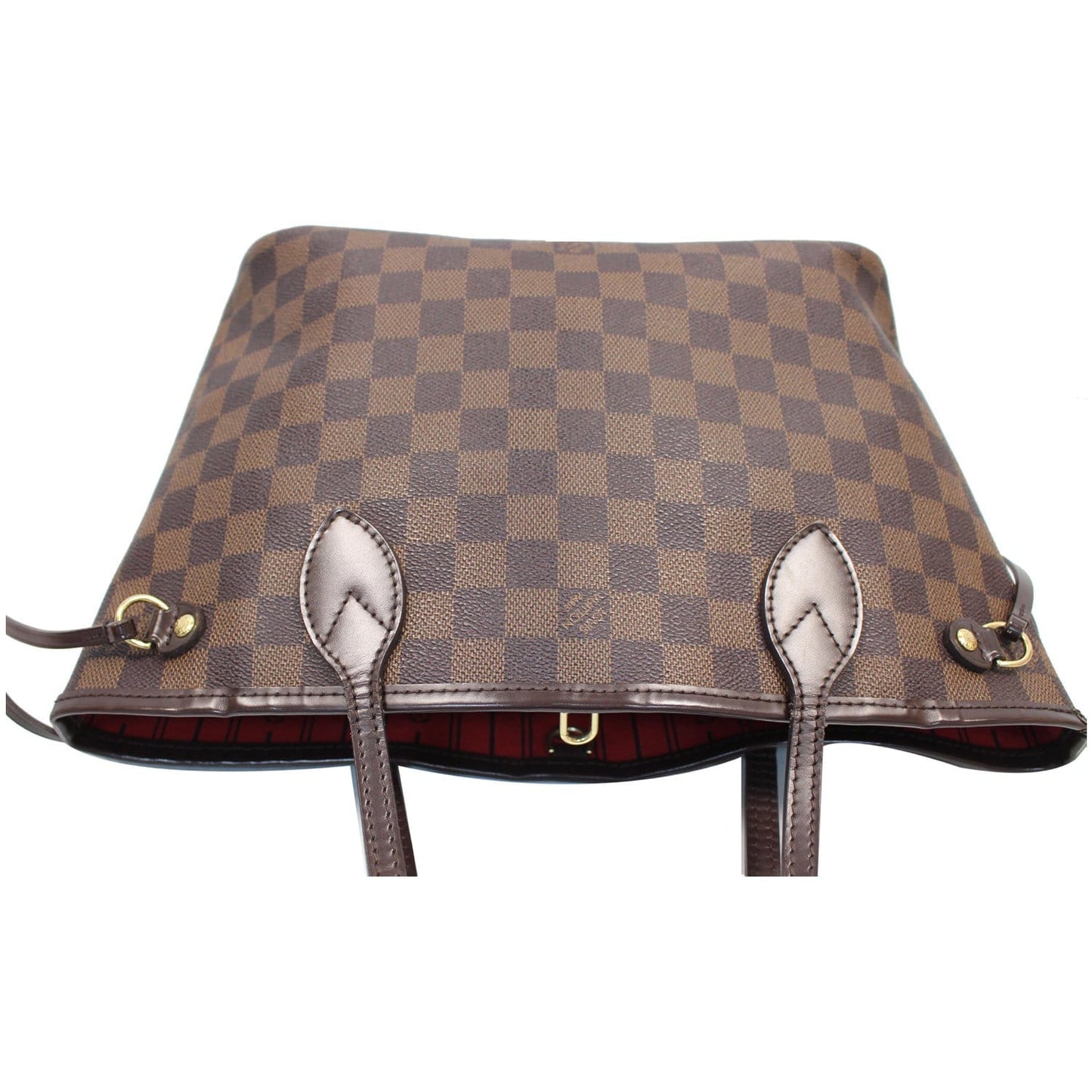 LOUIS VUITTON Neverfull PM Damier Ebene Tote Shoulder Bag Brown