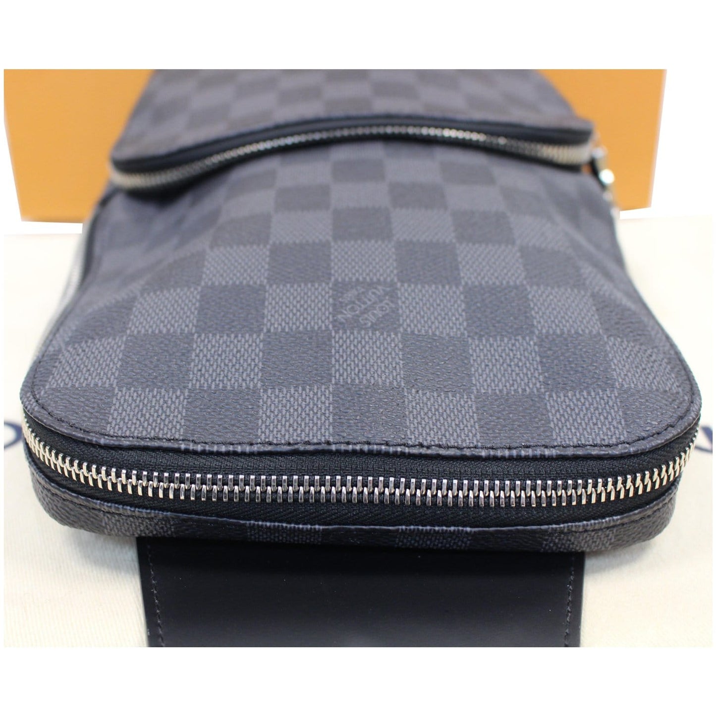 LOUIS VUITTON Avenue Sling Damier Graphite Crossbody Bag Black