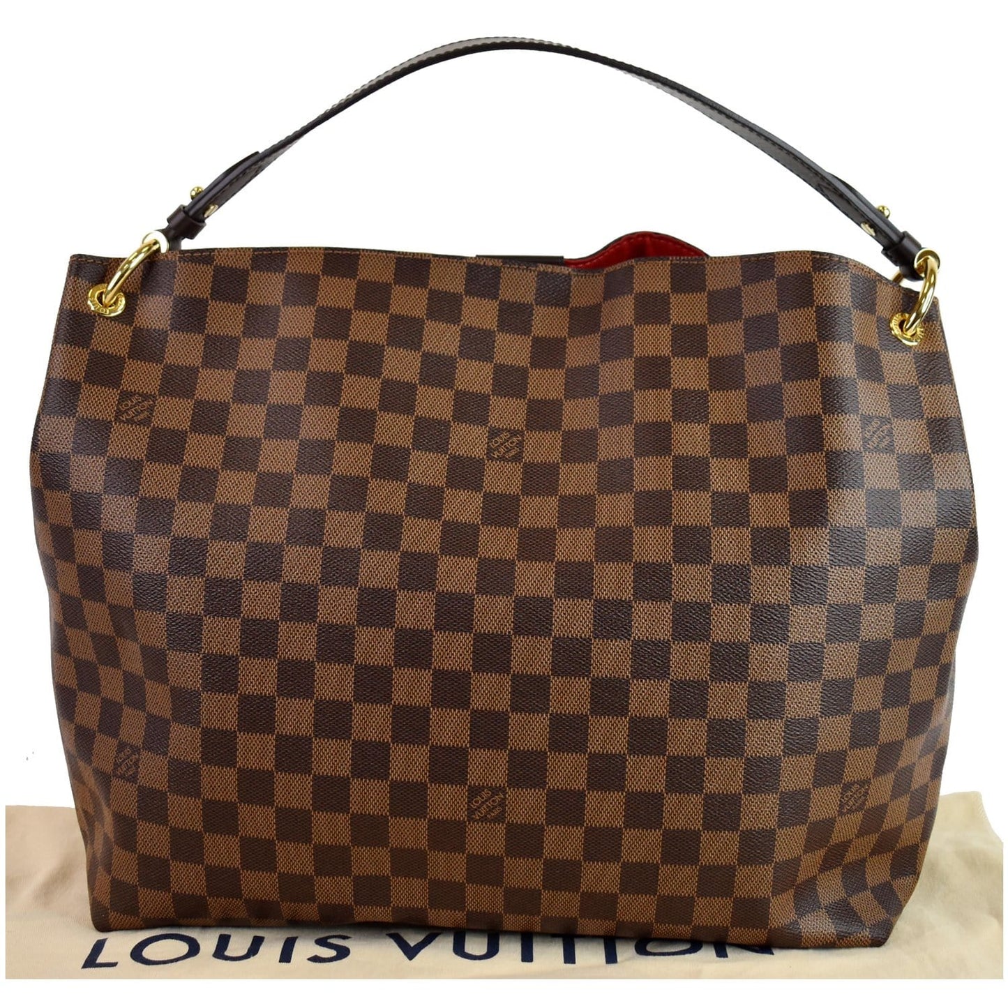 LOUIS VUITTON Graceful MM Damier Ebene Shoulder Bag Brown