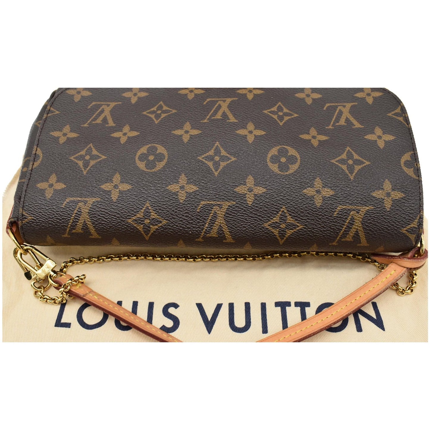 LOUIS VUITTON Favorite MM Monogram Canvas Crossbody Bag Brown