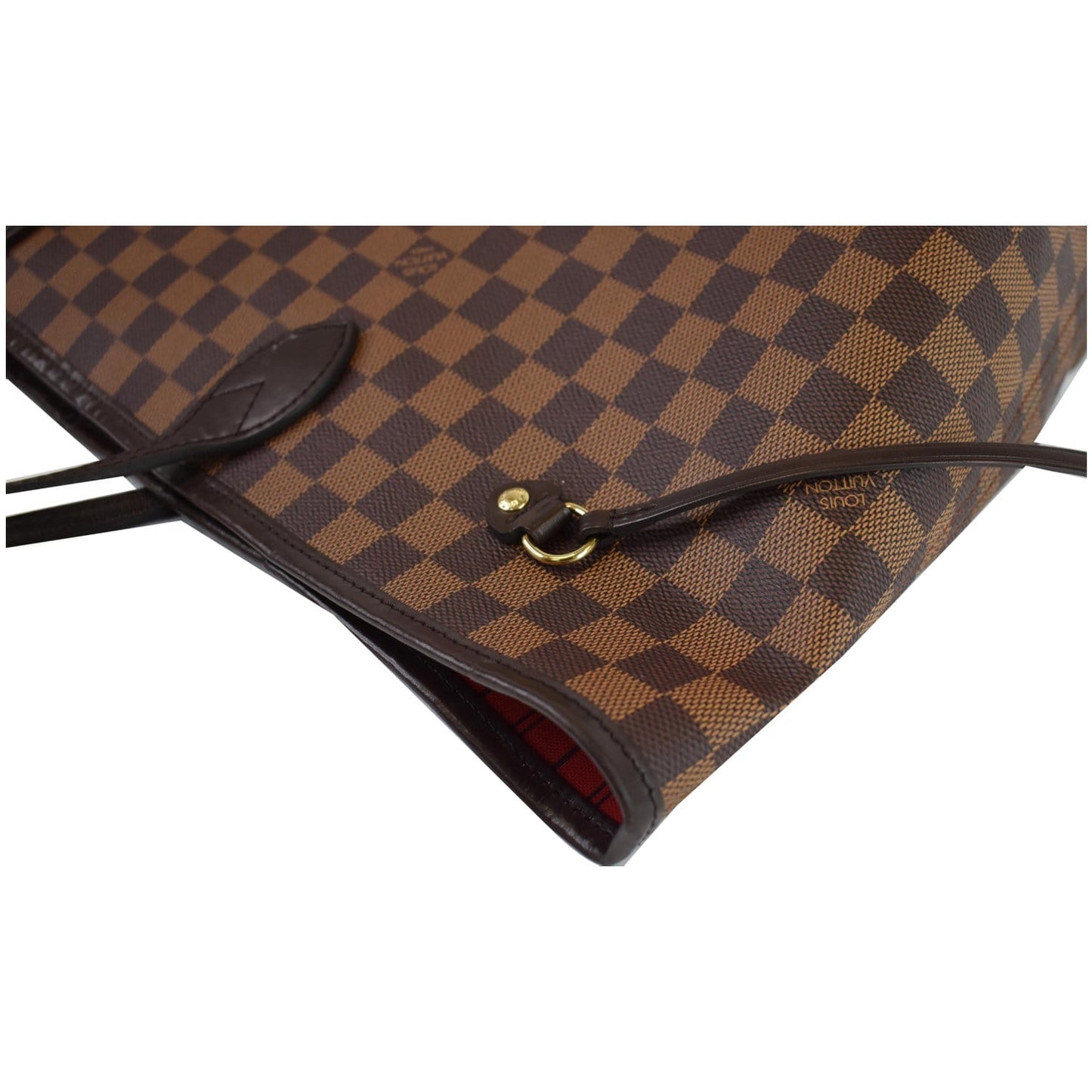 LOUIS VUITTON Neverfull GM Damier Ebene Tote Shoulder Bag Brown