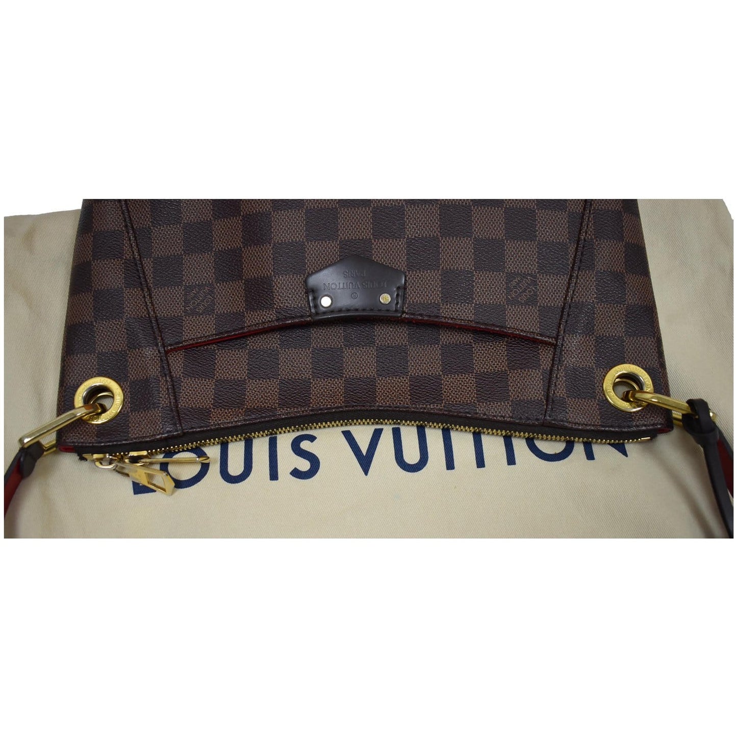 LOUIS VUITTON South Bank Besace Damier Ebene Crossbody Bag Brown