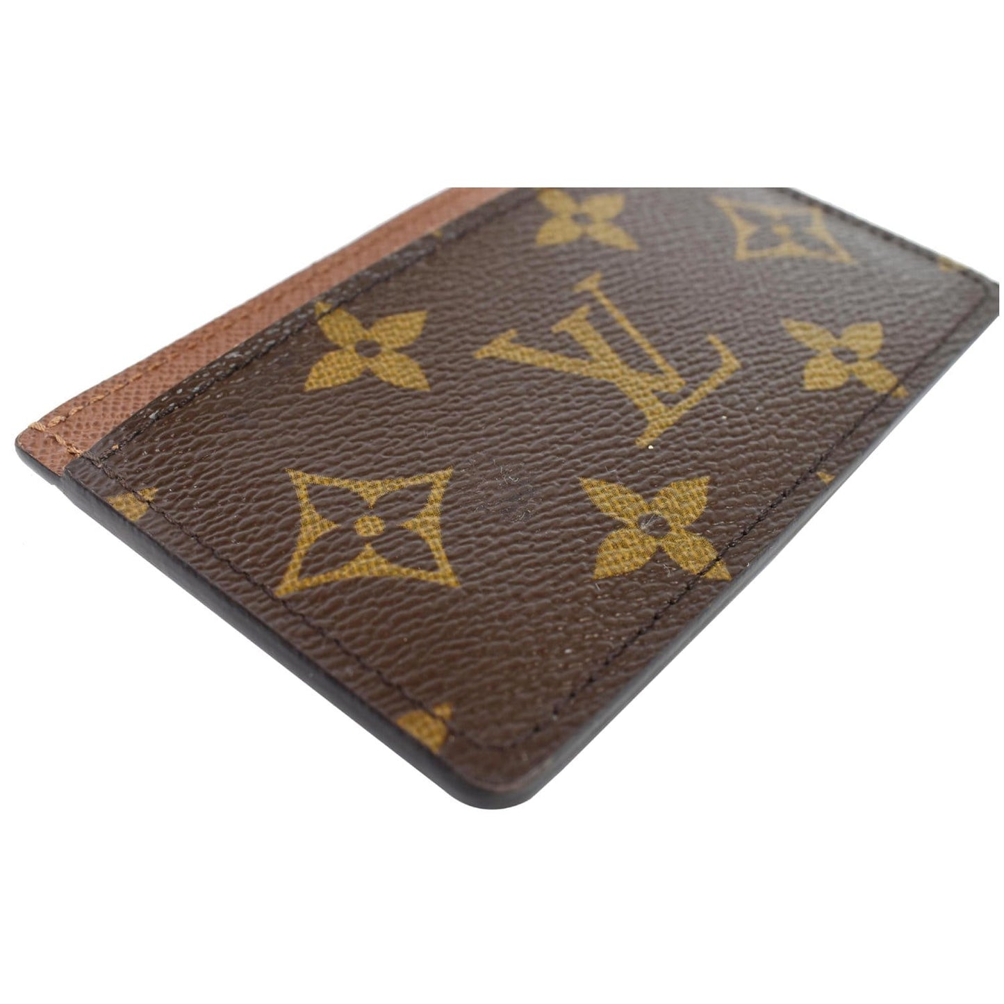 LOUIS VUITTON Card Holder Monogram Canvas Brown
