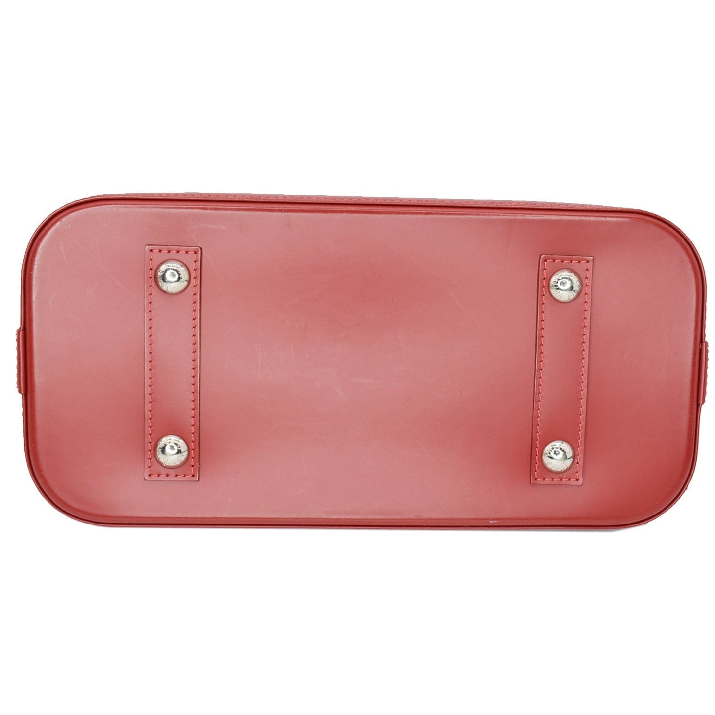 LOUIS VUITTON Alma PM Epi Leather Satchel Bag Red