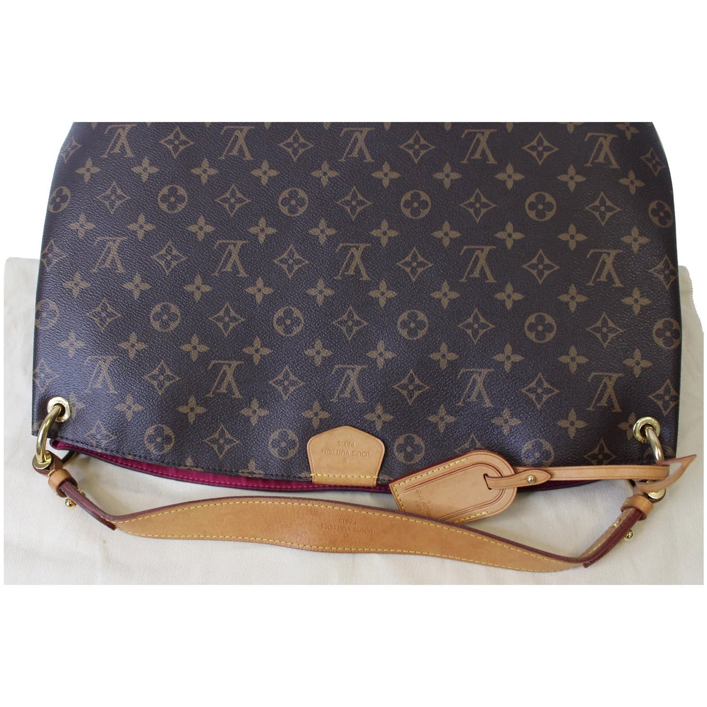 LOUIS VUITTON Graceful MM Monogram Canvas Shoulder Bag Brown