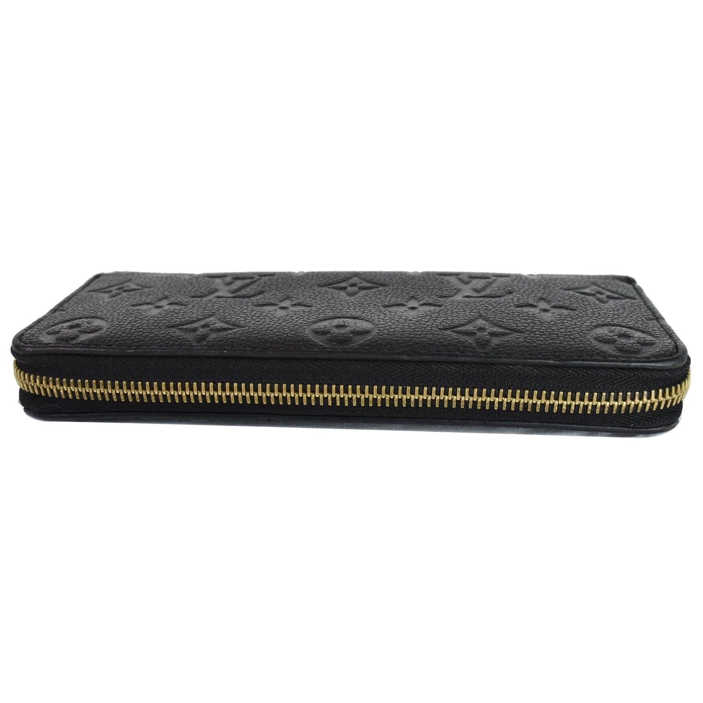 LOUIS VUITTON Clemence Empreinte Leather Wallet Black