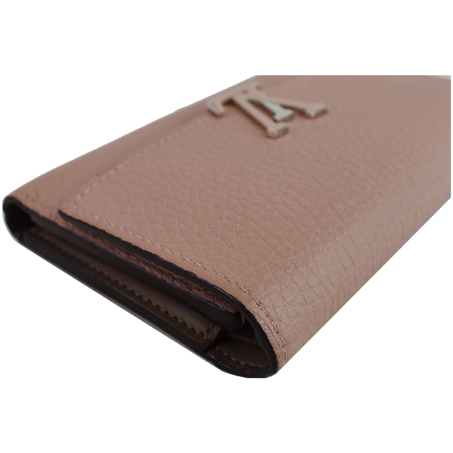 LOUIS VUITTON Capucines Taurillon Compact Leather Wallet Magnolia - Last Call