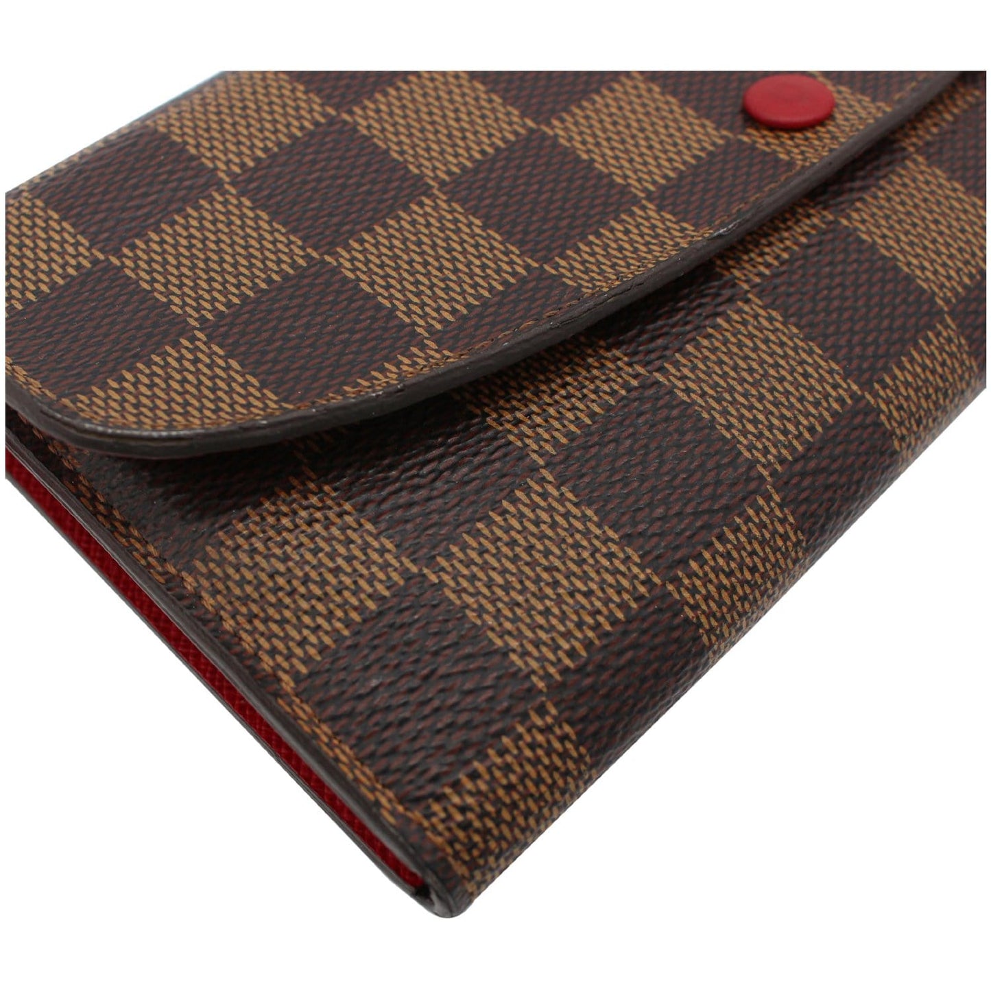 LOUIS VUITTON Emilie Damier Ebene Wallet Brown