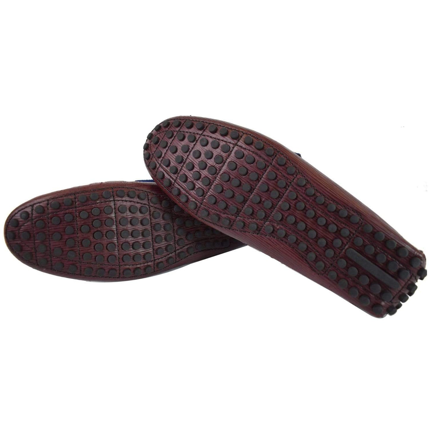 LOUIS VUITTON Hockenheim Moccasin Leather Loafers Burgundy US 10 - 15% OFF