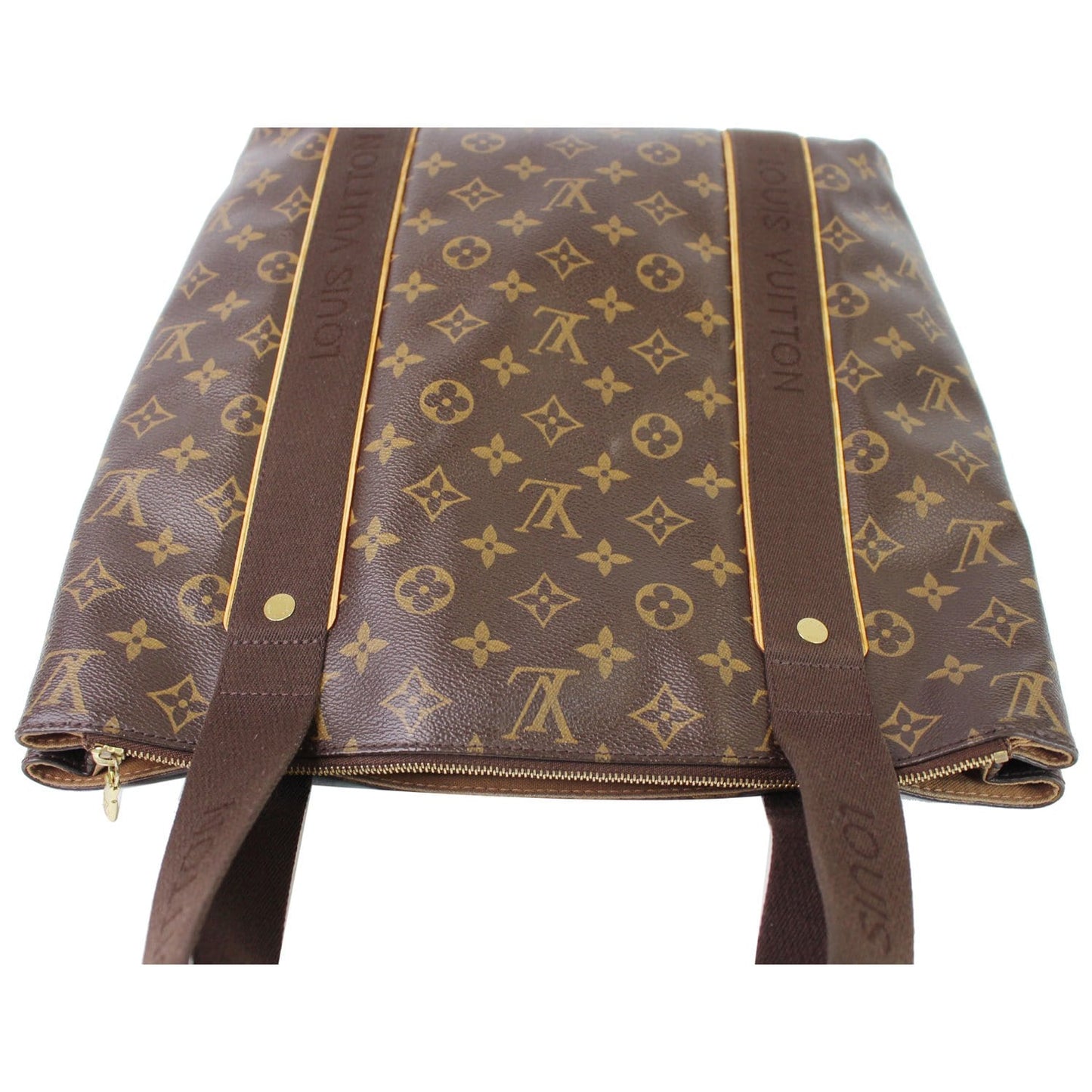 LOUIS VUITTON Cabas Beaubourg Damier Ebene Tote Bag Brown