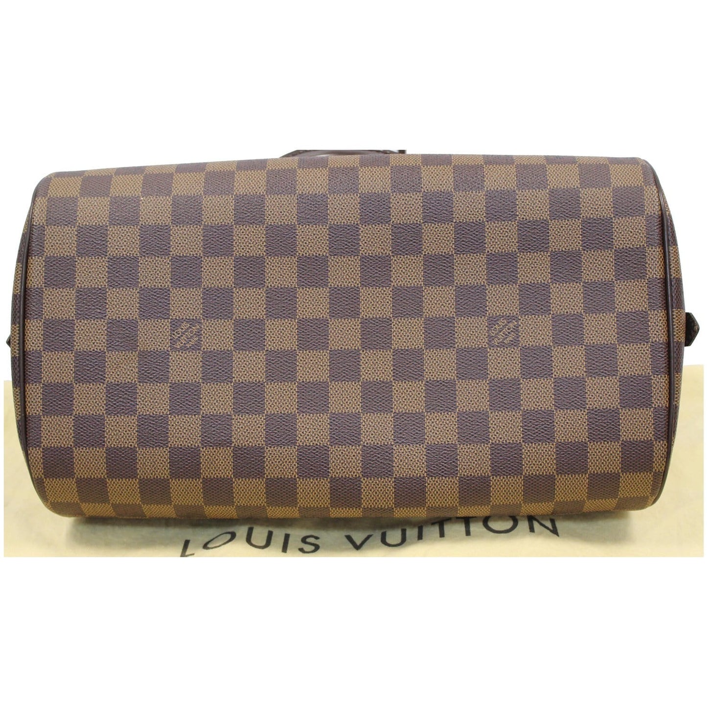 LOUIS VUITTON Ribera MM Damier Ebene Satchel Bag Brown