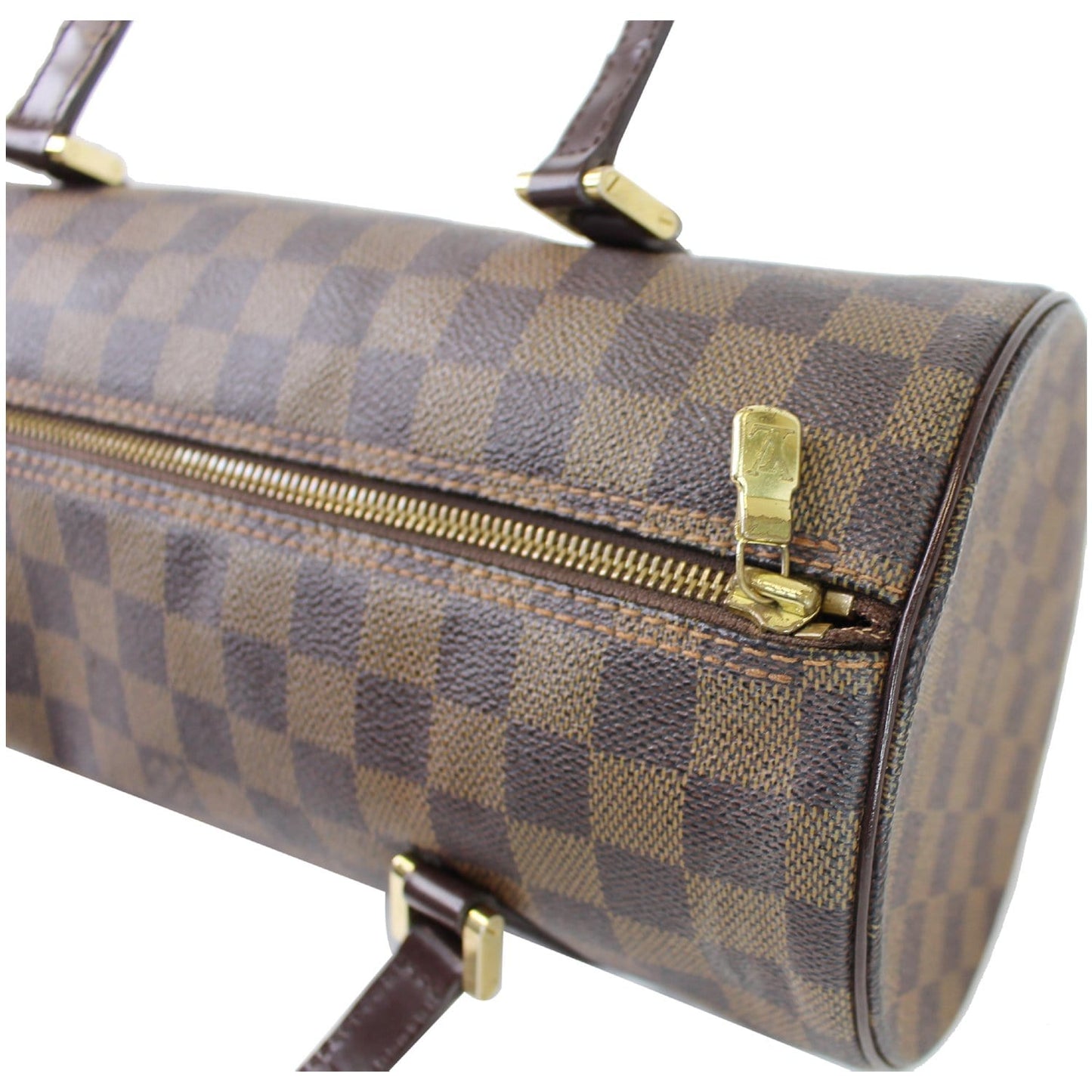 LOUIS VUITTON Papillon 30 Damier Ebene Shoulder Handbag Brown