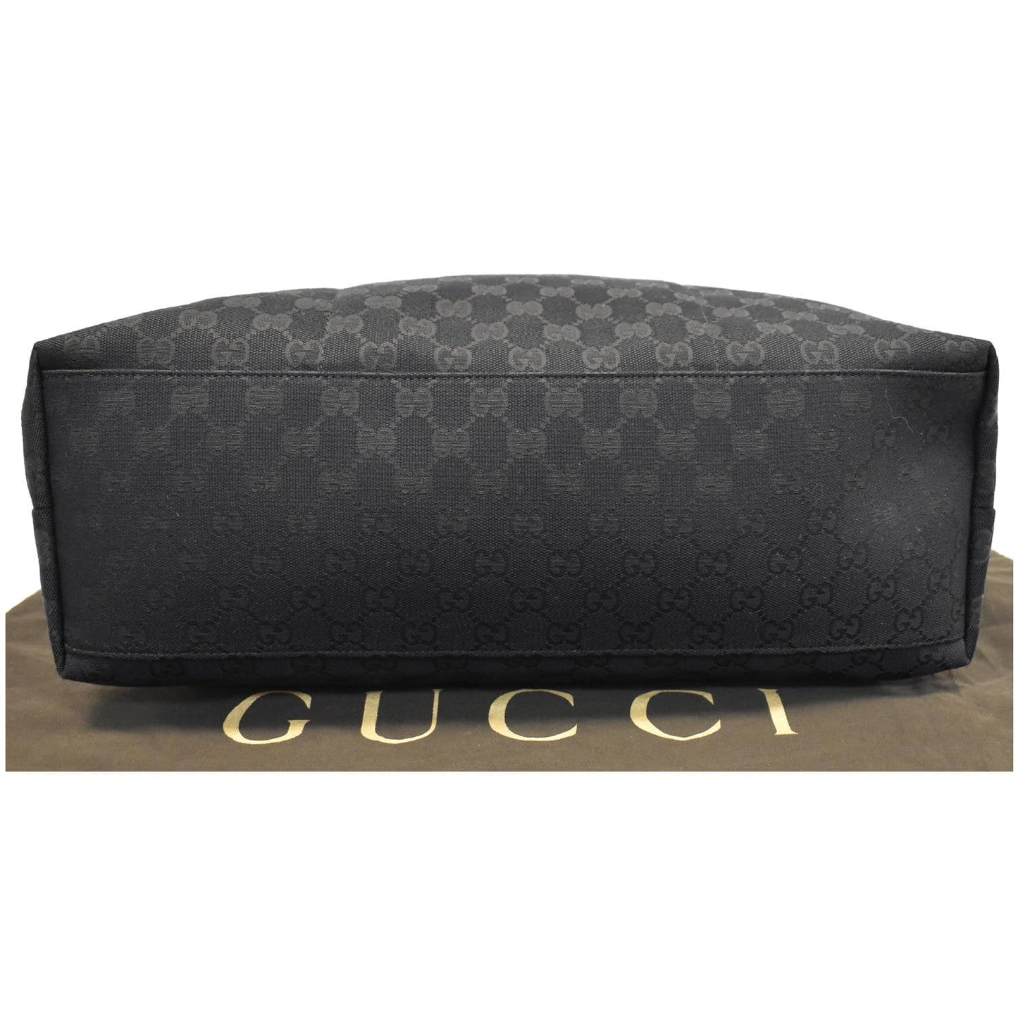 GUCCI GG Monogram Web Large Diaper Tote Bag Black