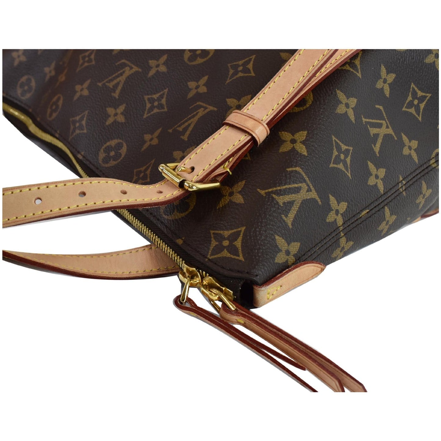 LOUIS VUITTON Tuileries Monogram Canvas Shoulder Bag Brown