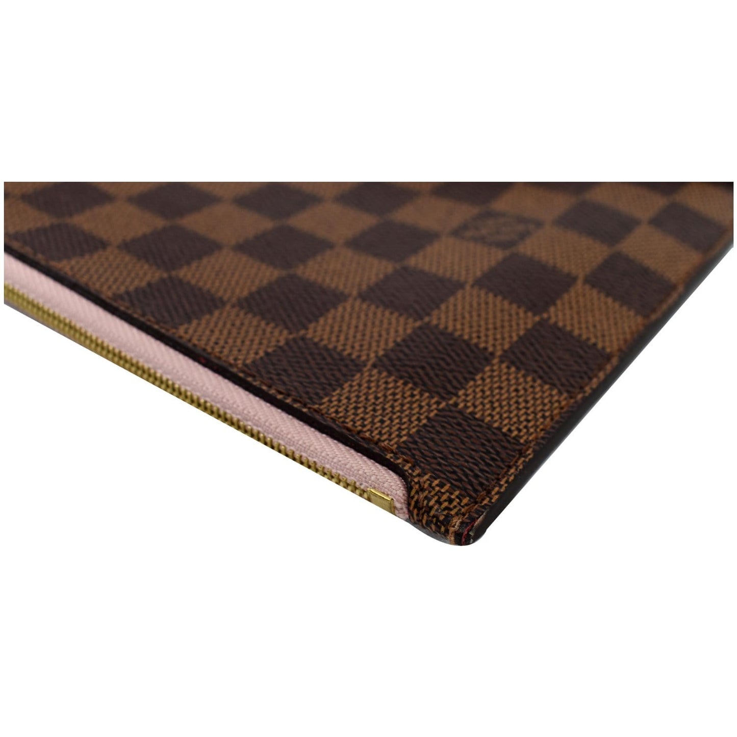 LOUIS VUITTON Pochette Wristlet Pouch Damier Ebene Neverfull MM Brown