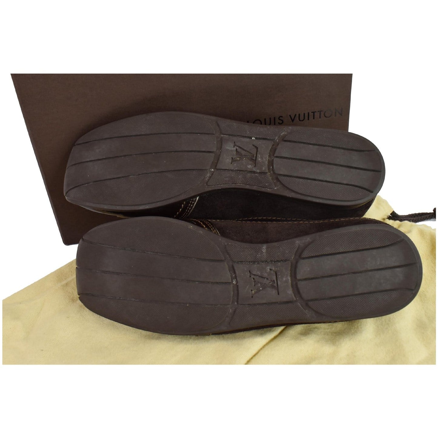 LOUIS VUITTON Monogram Patent Globe Trotter Sneakers Brown US 8