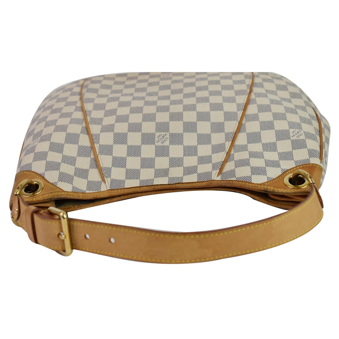 LOUIS VUITTON Galliera PM Damier Azur Shoulder Bag White