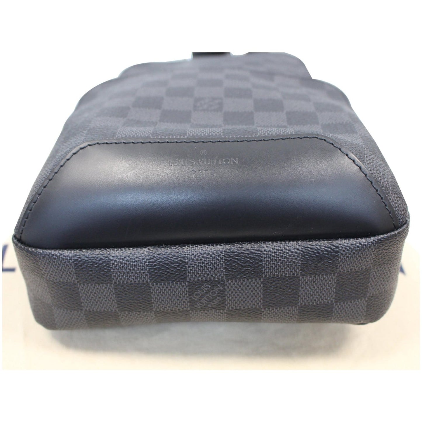 LOUIS VUITTON Avenue Sling Damier Graphite Crossbody Bag Black