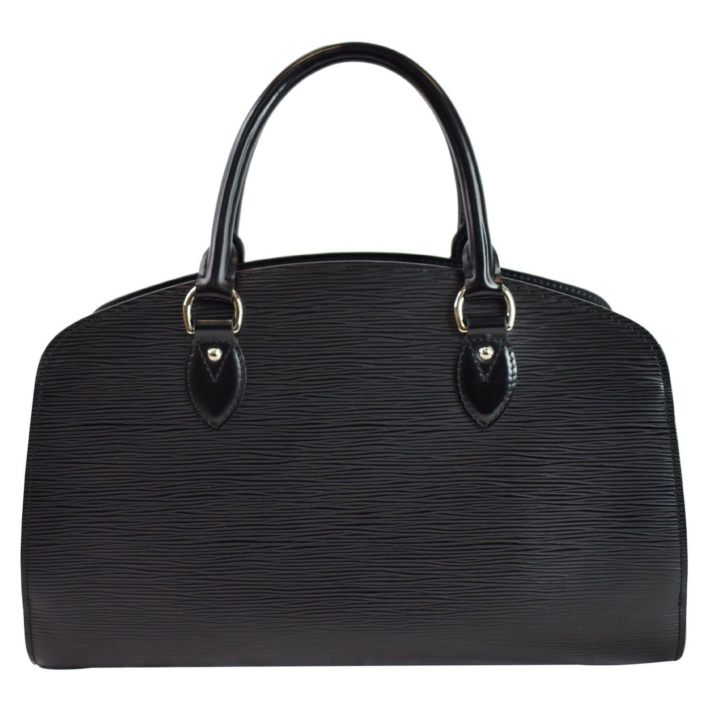 LOUIS VUITTON Pont Neuf PM Epi Leather Satchel Bag Black