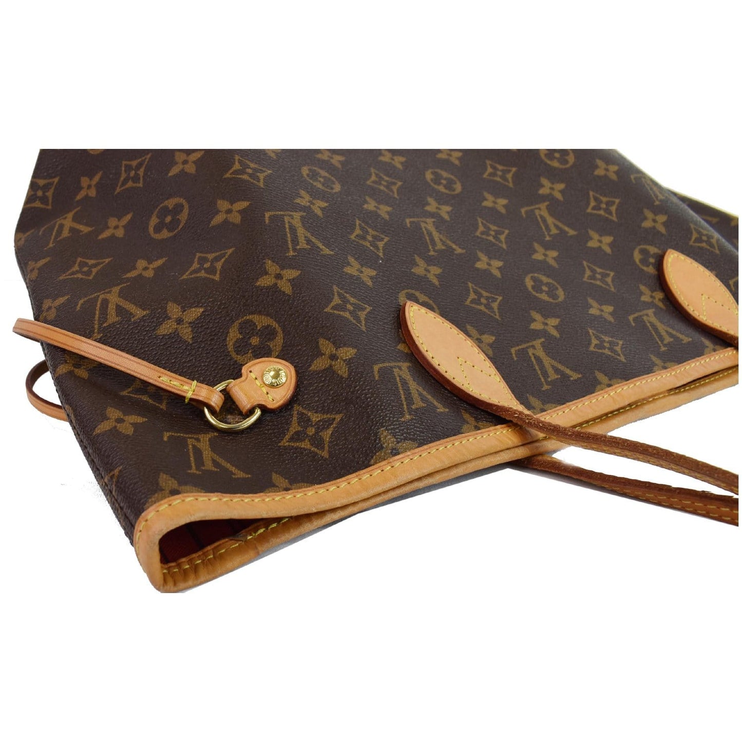 LOUIS VUITTON Neverfull MM Monogram Canvas Tote Shoulder Bag Brown
