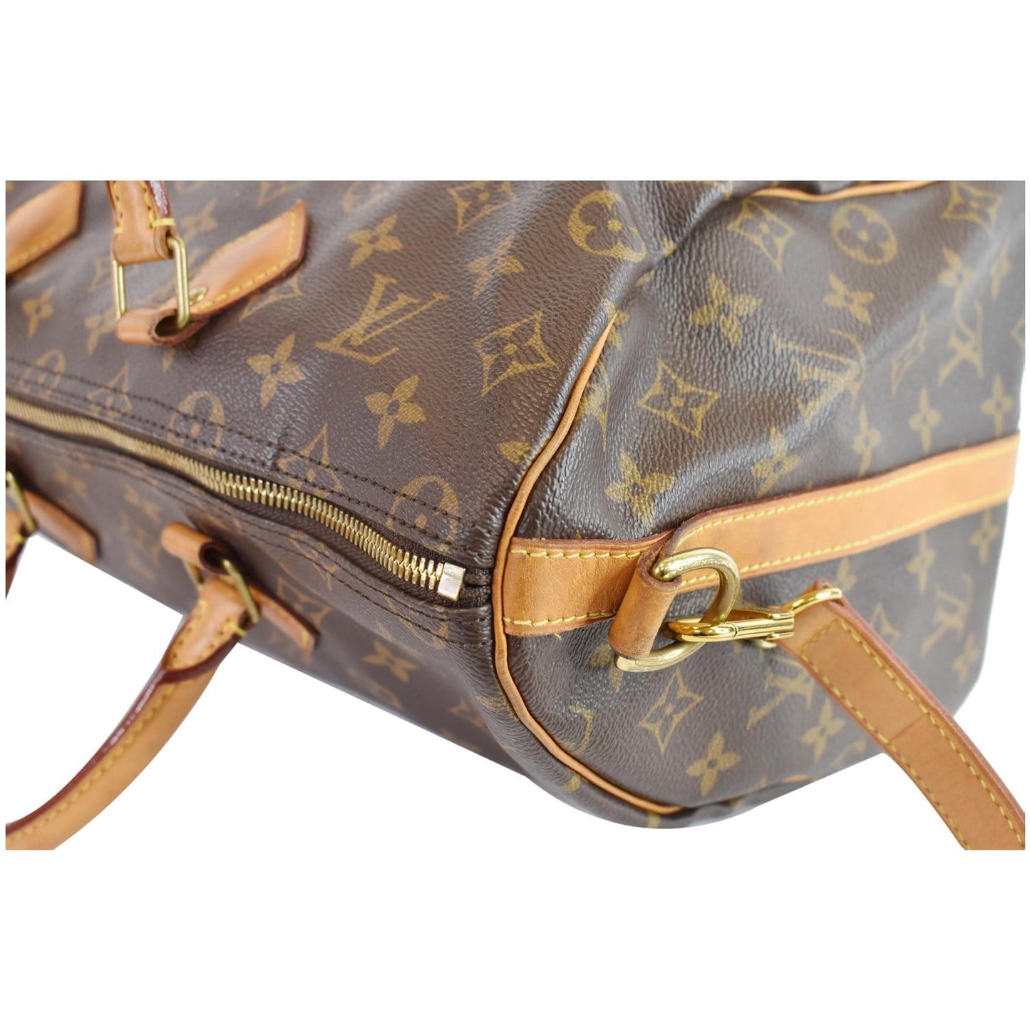 LOUIS VUITTON Speedy 35 Bandouliere Monogram Canvas Shoulder Bag Brown