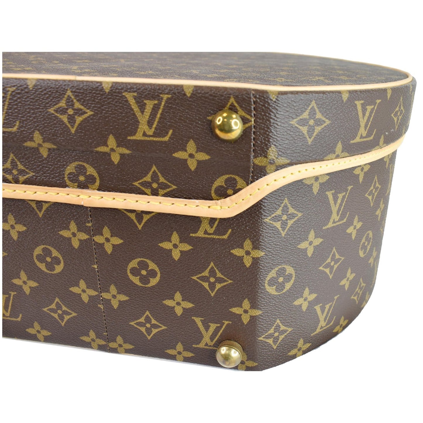 LOUIS VUITTON Hat Box 40 Monogram Canvas Travel Bag Brown