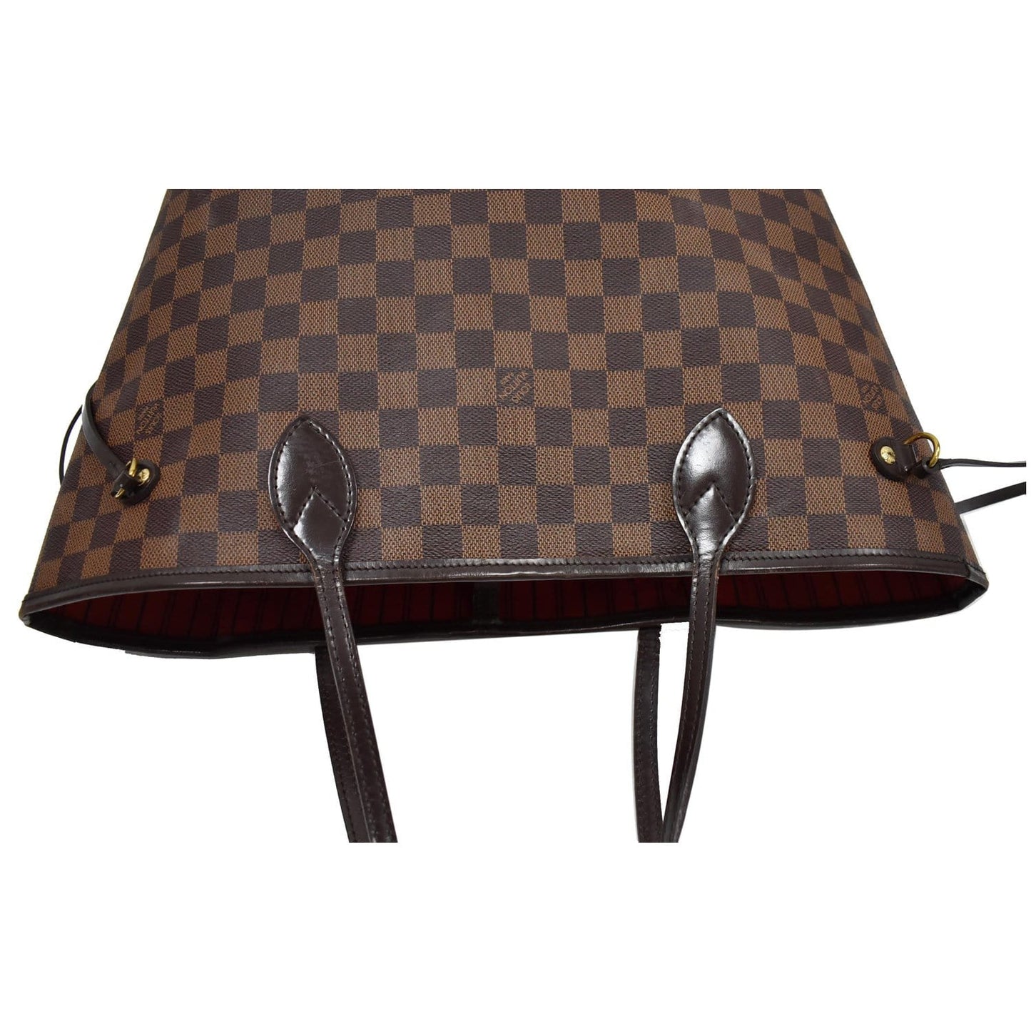 LOUIS VUITTON Neverfull MM Damier Ebene Tote Shoulder Bag Brown