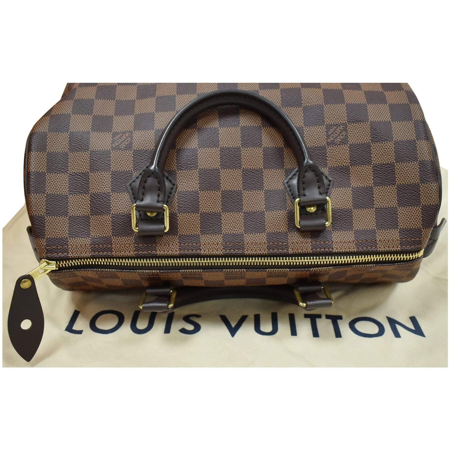 LOUIS VUITTON Speedy 30 Damier Ebene Shoulder Bag Brown