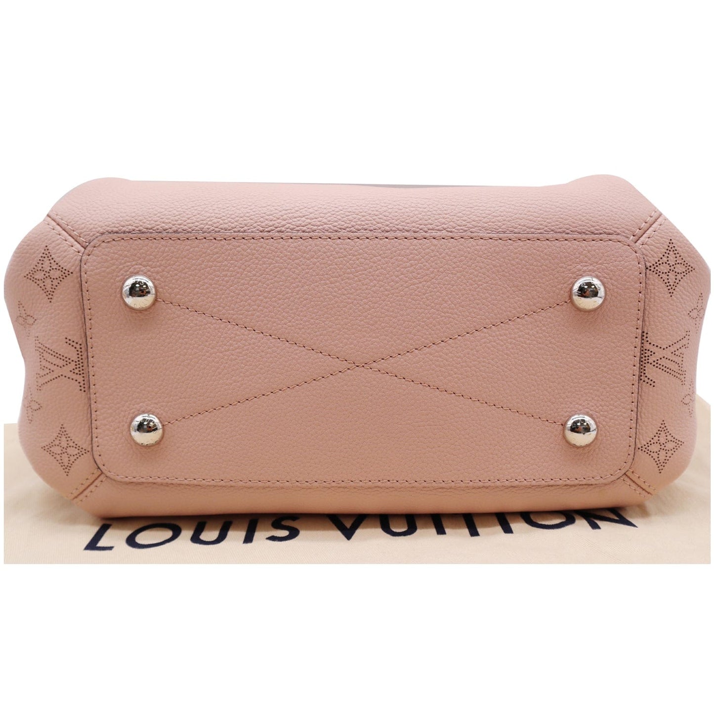 LOUIS VUITTON Haumea Mahina Leather Shoulder Bag Rose Pink