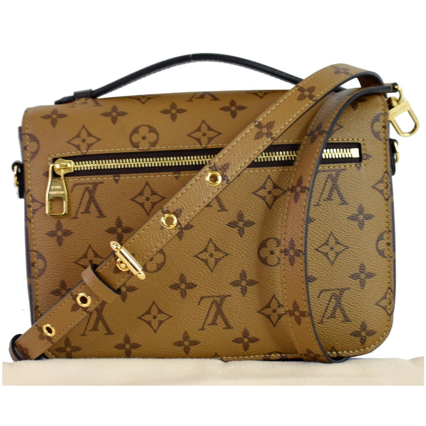 LOUIS VUITTON  Metis Pochette Reverse Monogram Canvas Crossbody Bag Brown