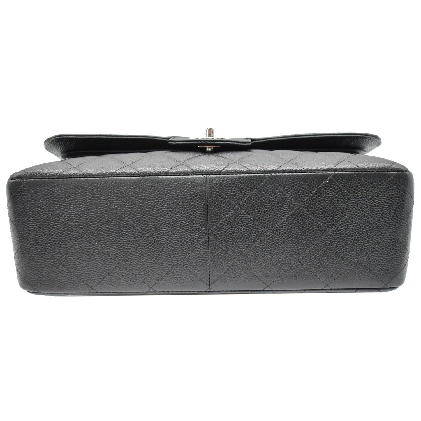 CHANEL Jumbo Double Flap Caviar Leather Shoulder Bag Black- Hot Deals