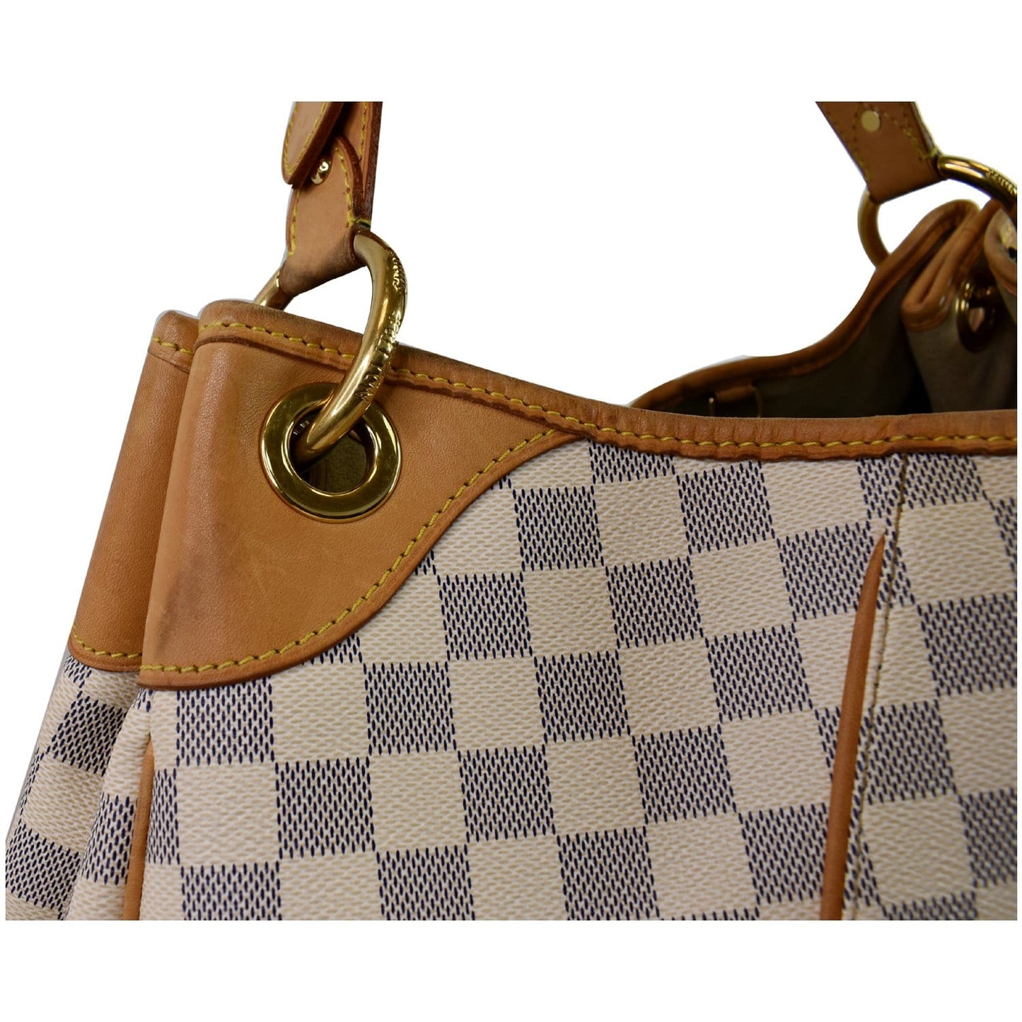 LOUIS VUITTON Galliera GM Damier Azur Shoulder Bag White
