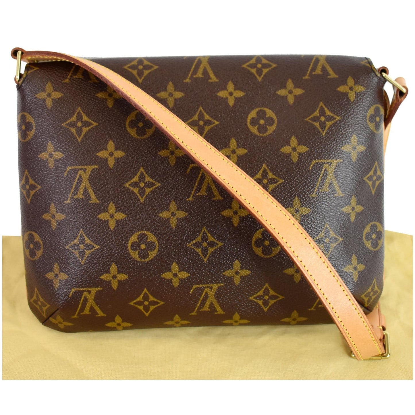 LOUIS VUITTON Musette Tango Monogram Canvas Shoulder Bag Brown