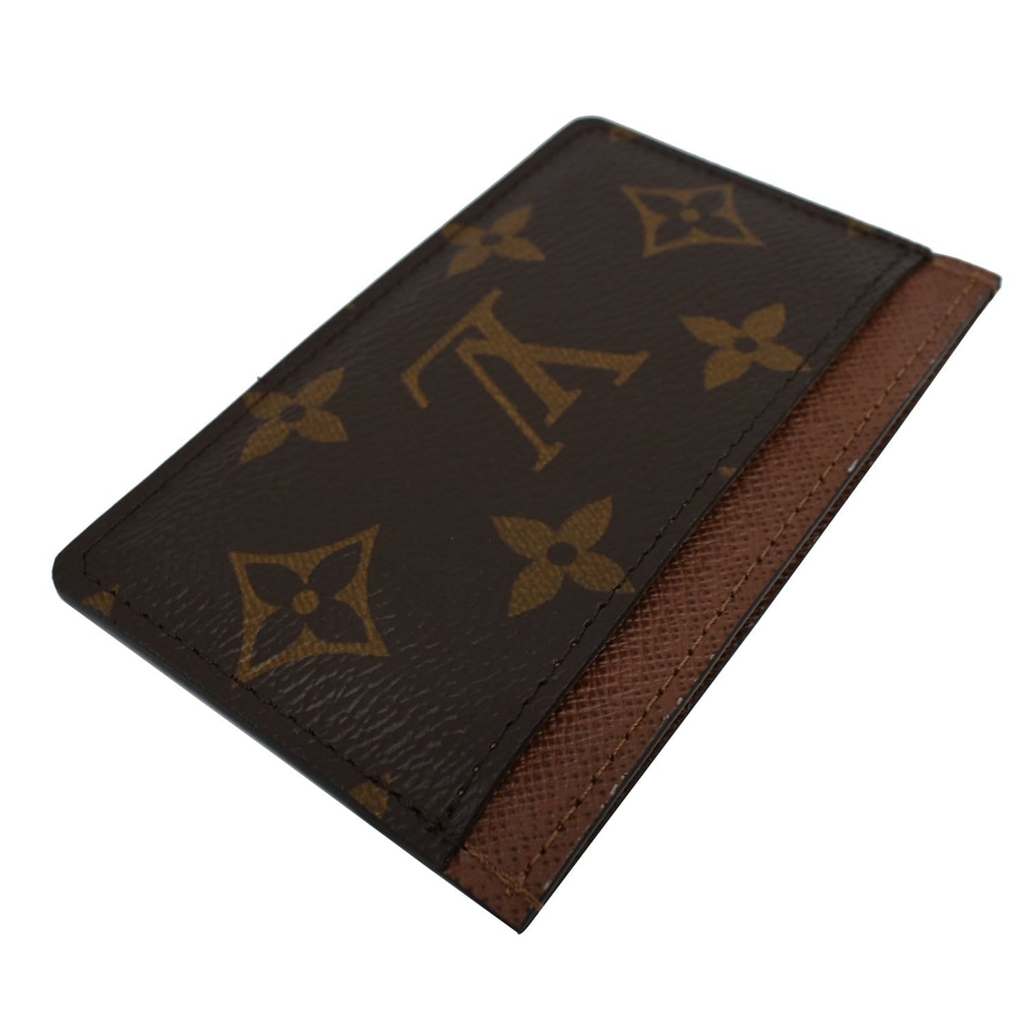 LOUIS VUITTON Monogram Canvas Card Holder Brown