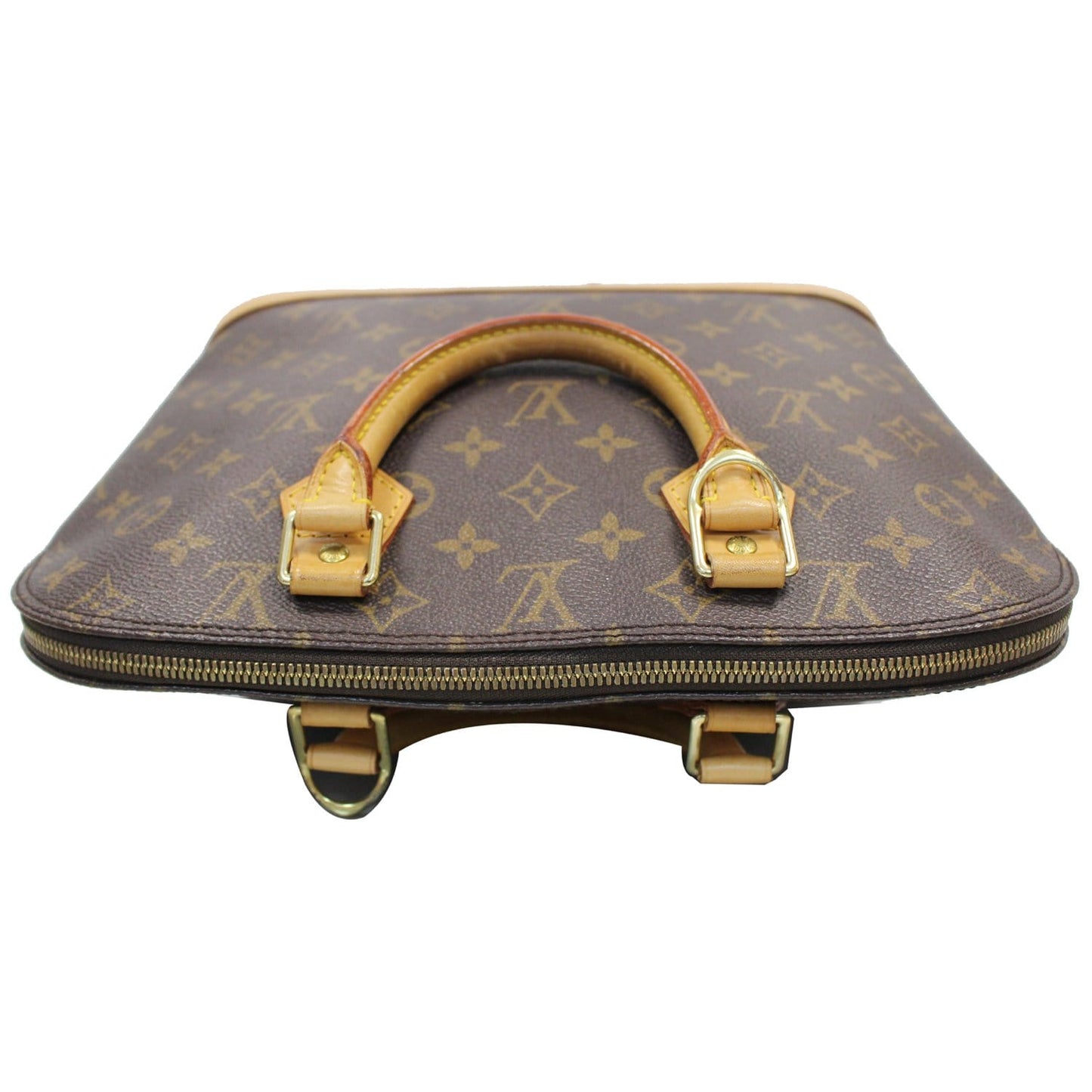 LOUIS VUITTON Alma Monogram Canvas Satchel Bag Brown - 20% OFF