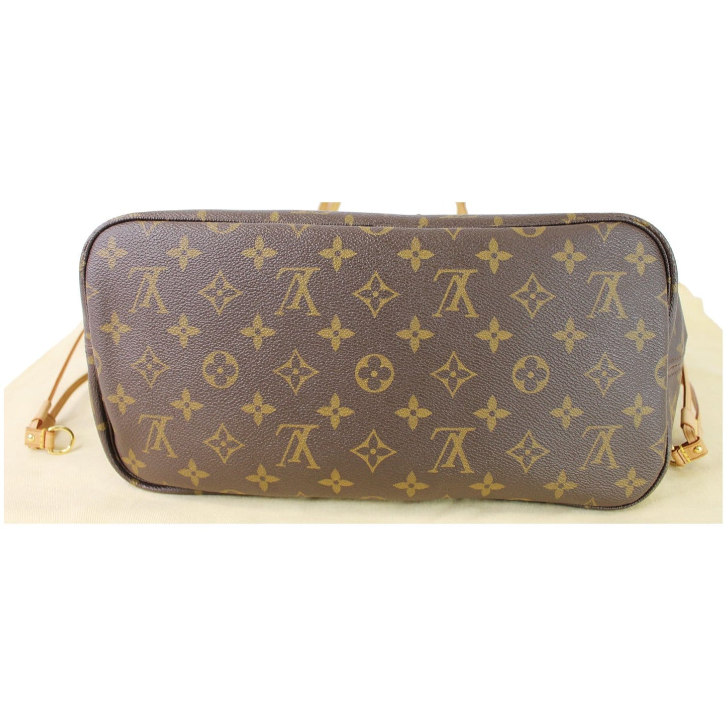 LOUIS VUITTON Neverfull MM Monogram Canvas Tote Shoulder Bag Brown