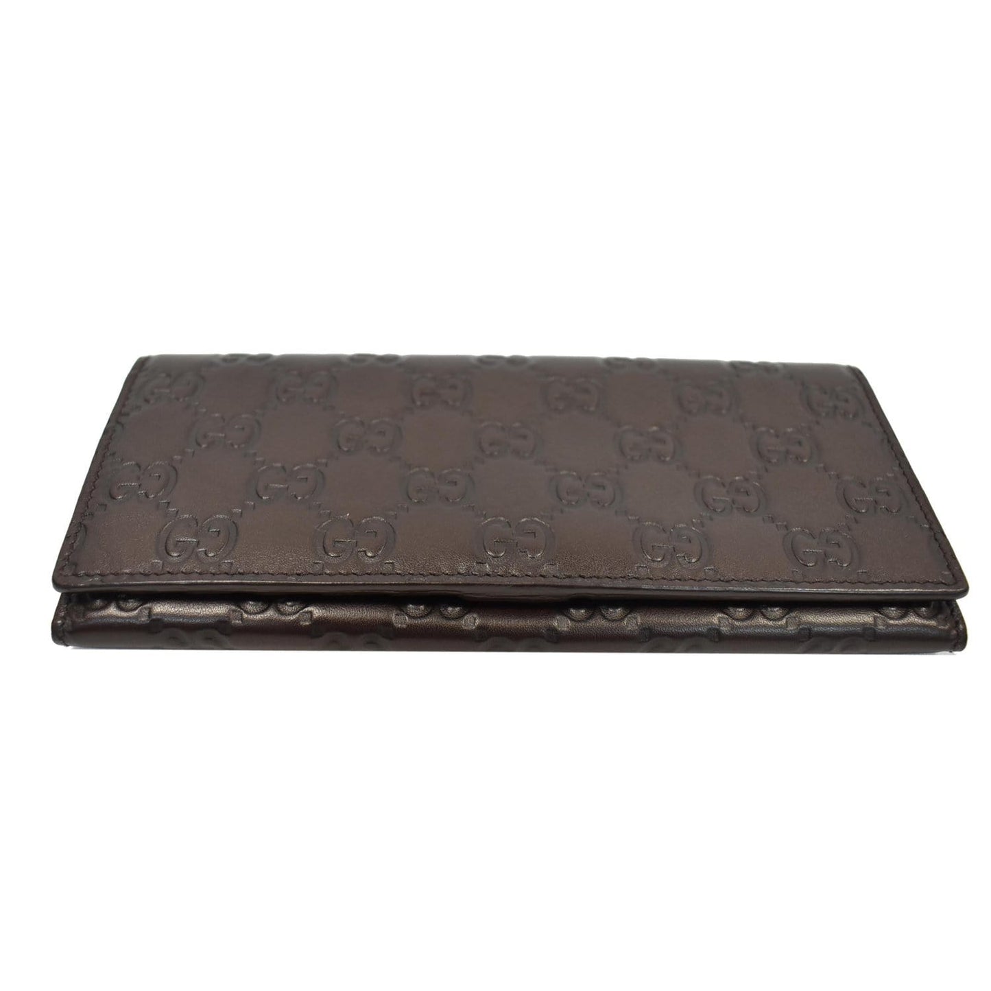 GUCCI Guccissima Continental Flap Wallet Black 233154