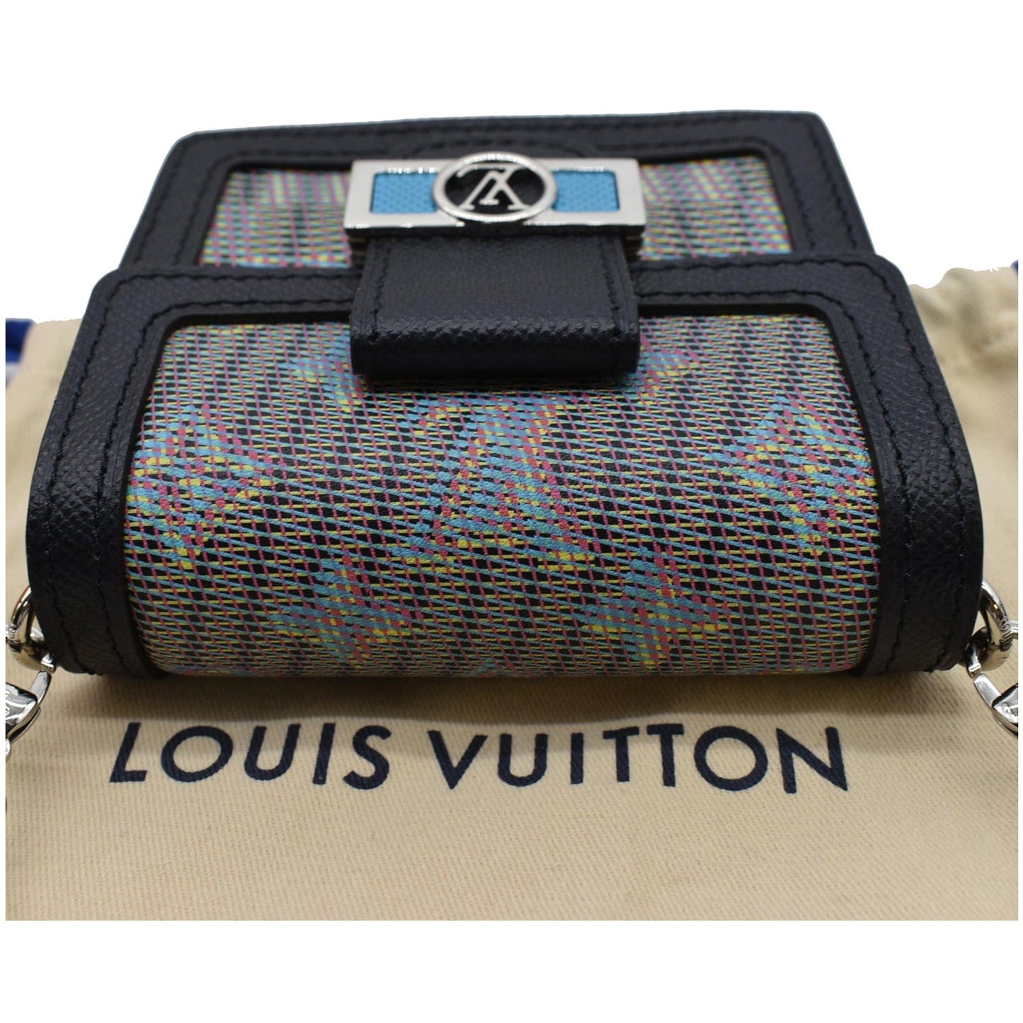 LOUIS VUITTON Dauphine BB Monogram LV Pop Crossbody Bag Blue