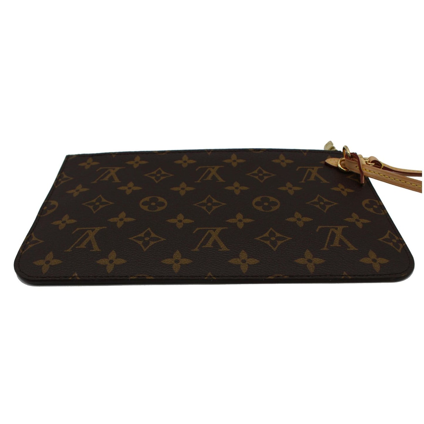 LOUIS VUITTON  Neverfull GM Monogram Canvas Pochette Wristlet Pouch Brown