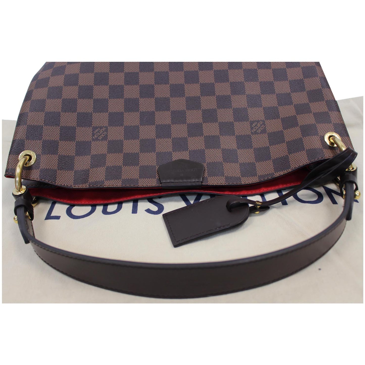 LOUIS VUITTON Graceful PM Damier Ebene Shoulder Bag Brown