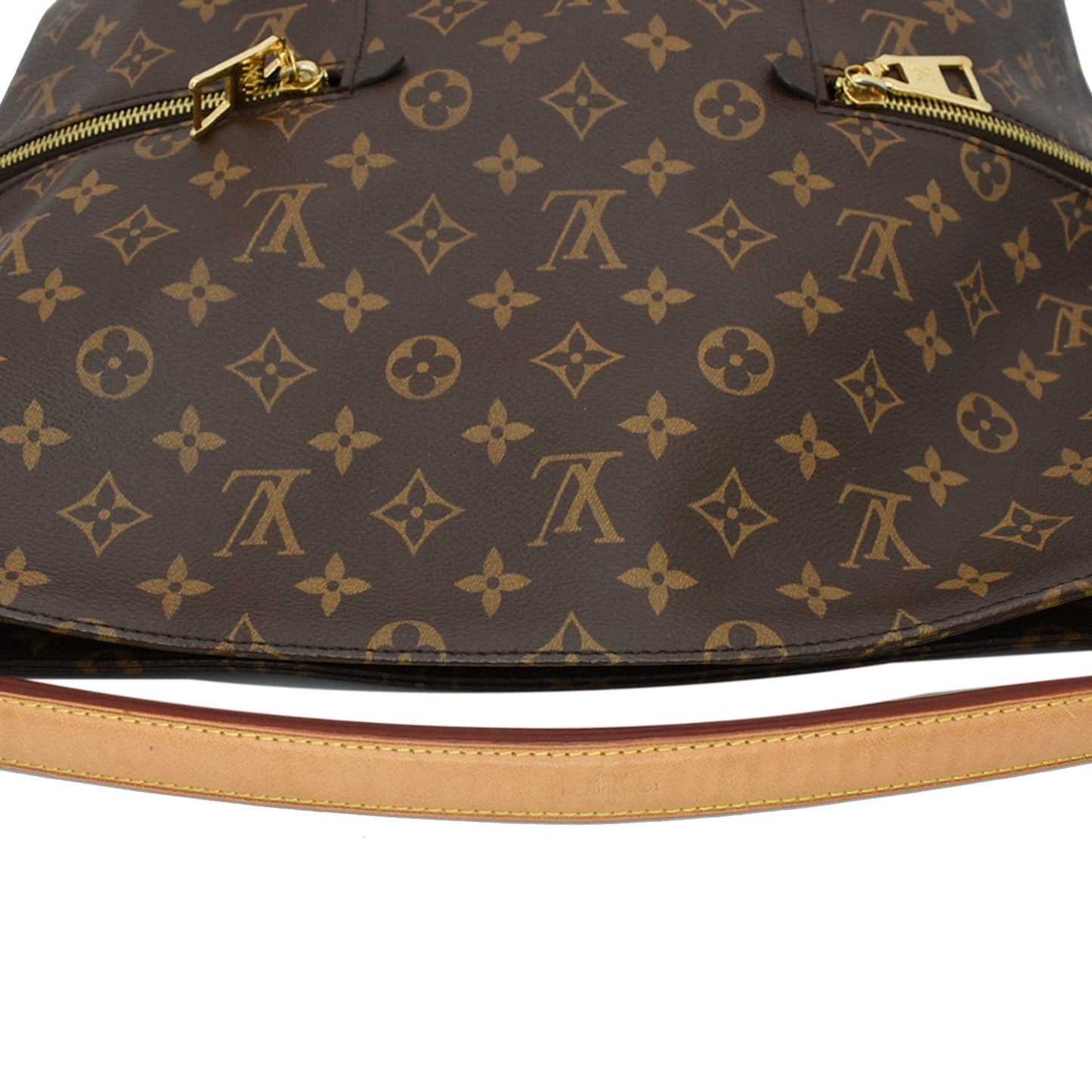LOUIS VUITTON Melie Monogram Canvas Hobo Bag Brown