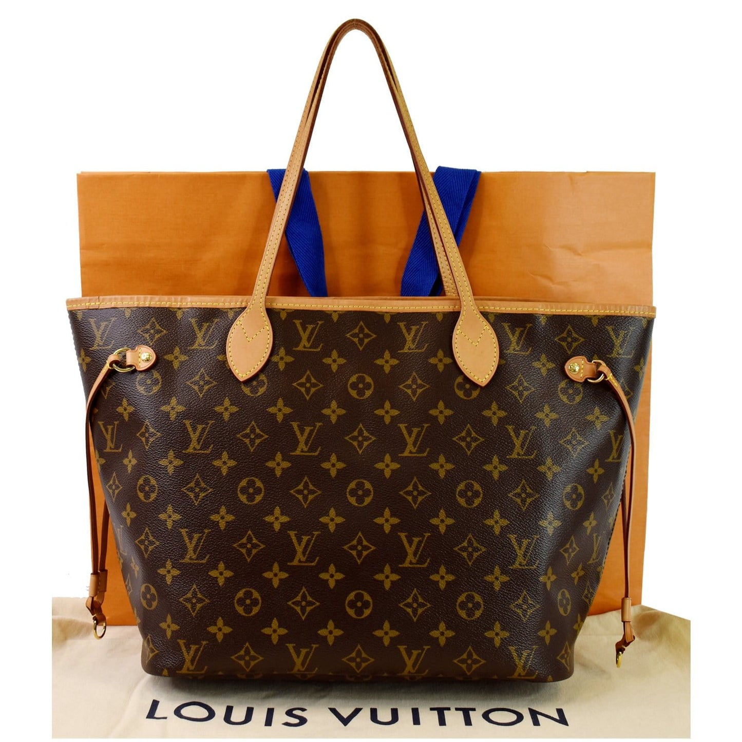 LOUIS VUITTON Neverfull MM V Grenade Monogram Canvas Shoulder Bag Brown