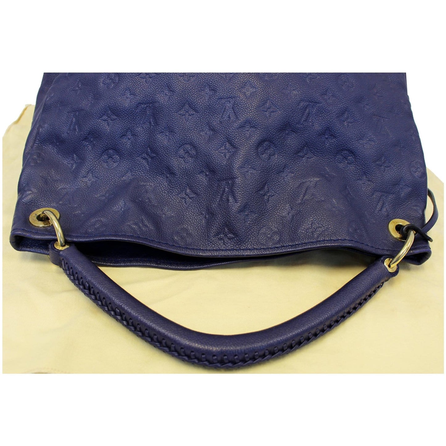 LOUIS VUITTON Artsy MM Empreinte Leather Shoulder Bag Royal Blue