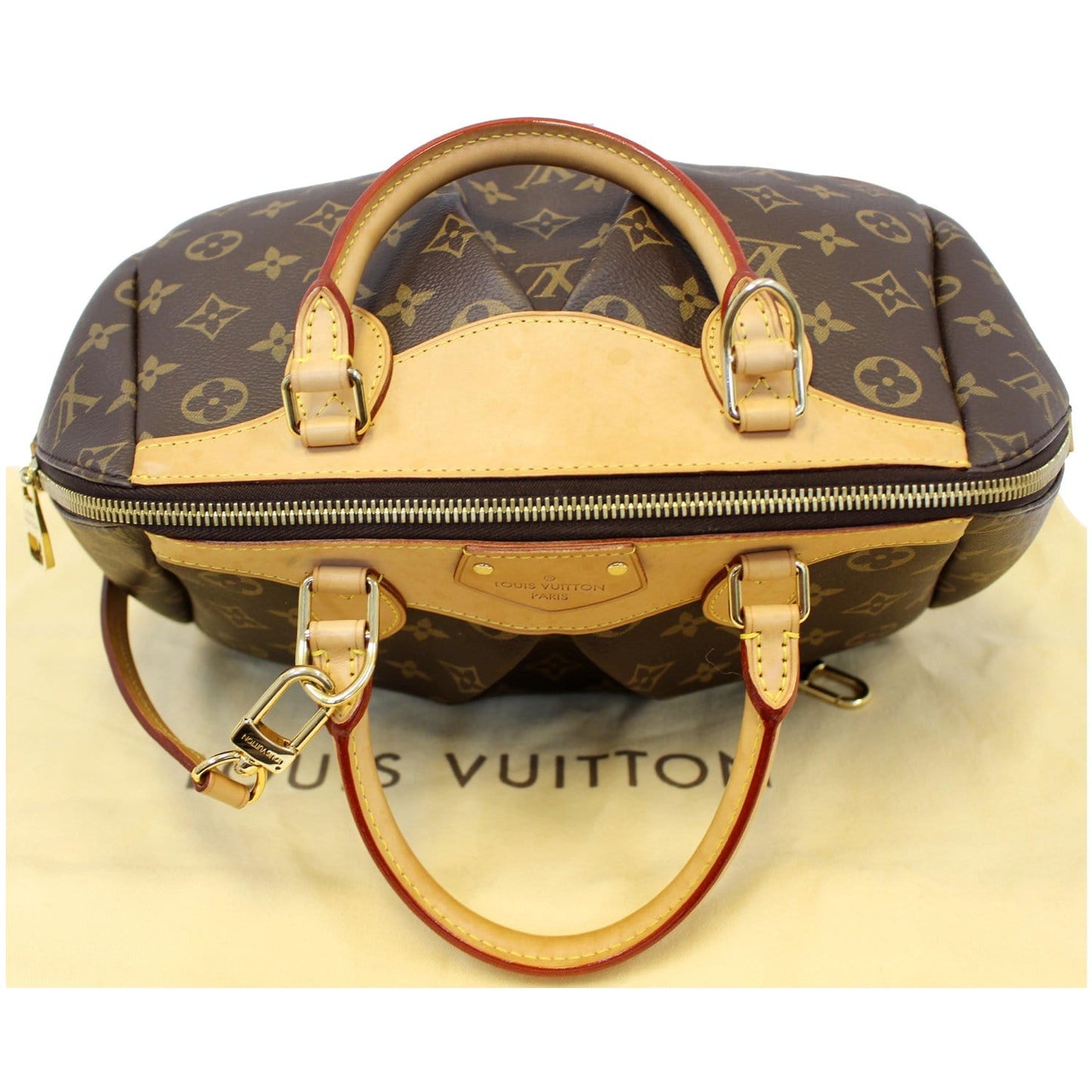 LOUIS VUITTON Segur Monogram Canvas Shoulder Handbag Brown